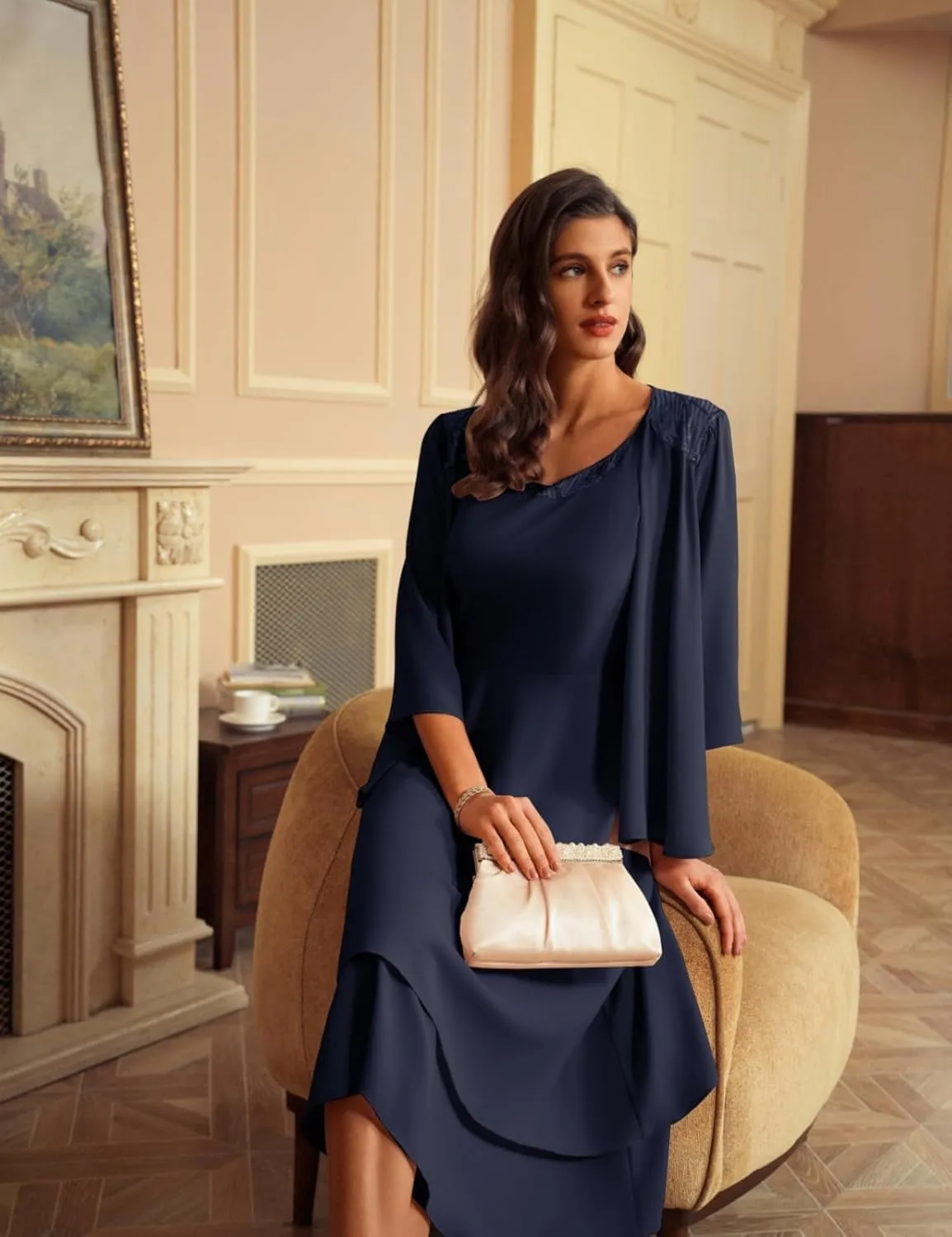 GRACE KARIN Women Dresses for Party Formal 2025 Mother of The Bride Dress Wedding Guest Dress with Jacket