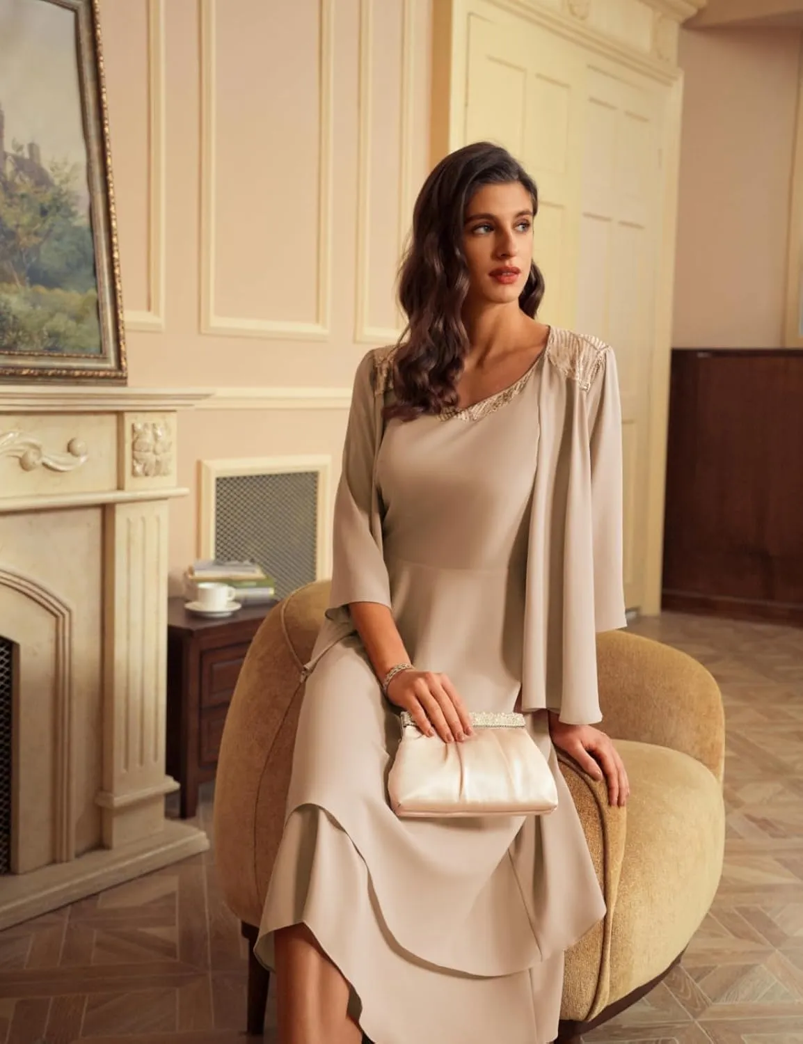 GRACE KARIN Women Dresses for Party Formal 2025 Mother of The Bride Dress Wedding Guest Dress with Jacket