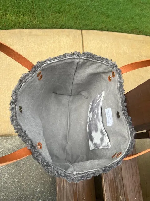 Gray Sherpa Tote