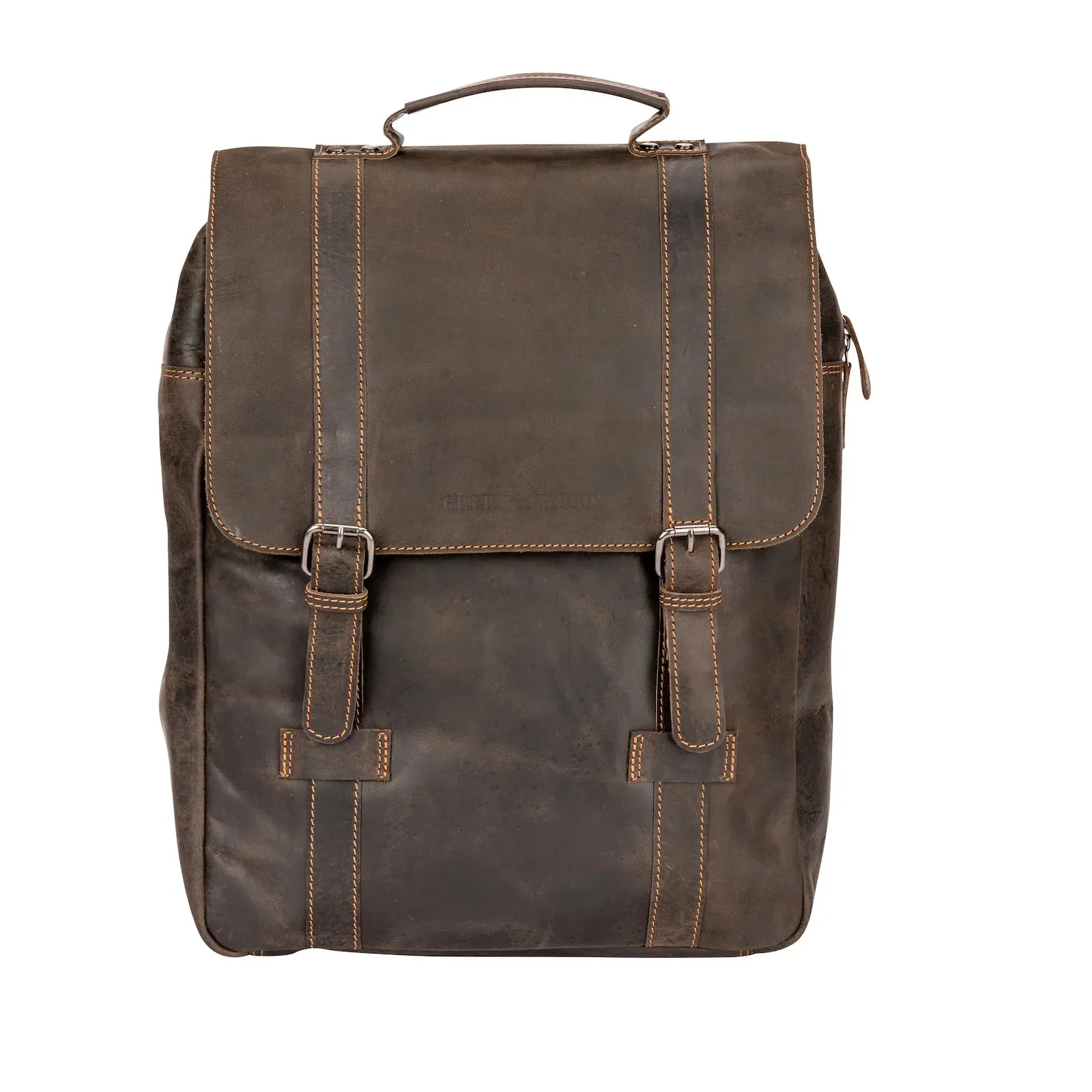 Greenwood Leather Melbourne Laptop Backpack - Brown