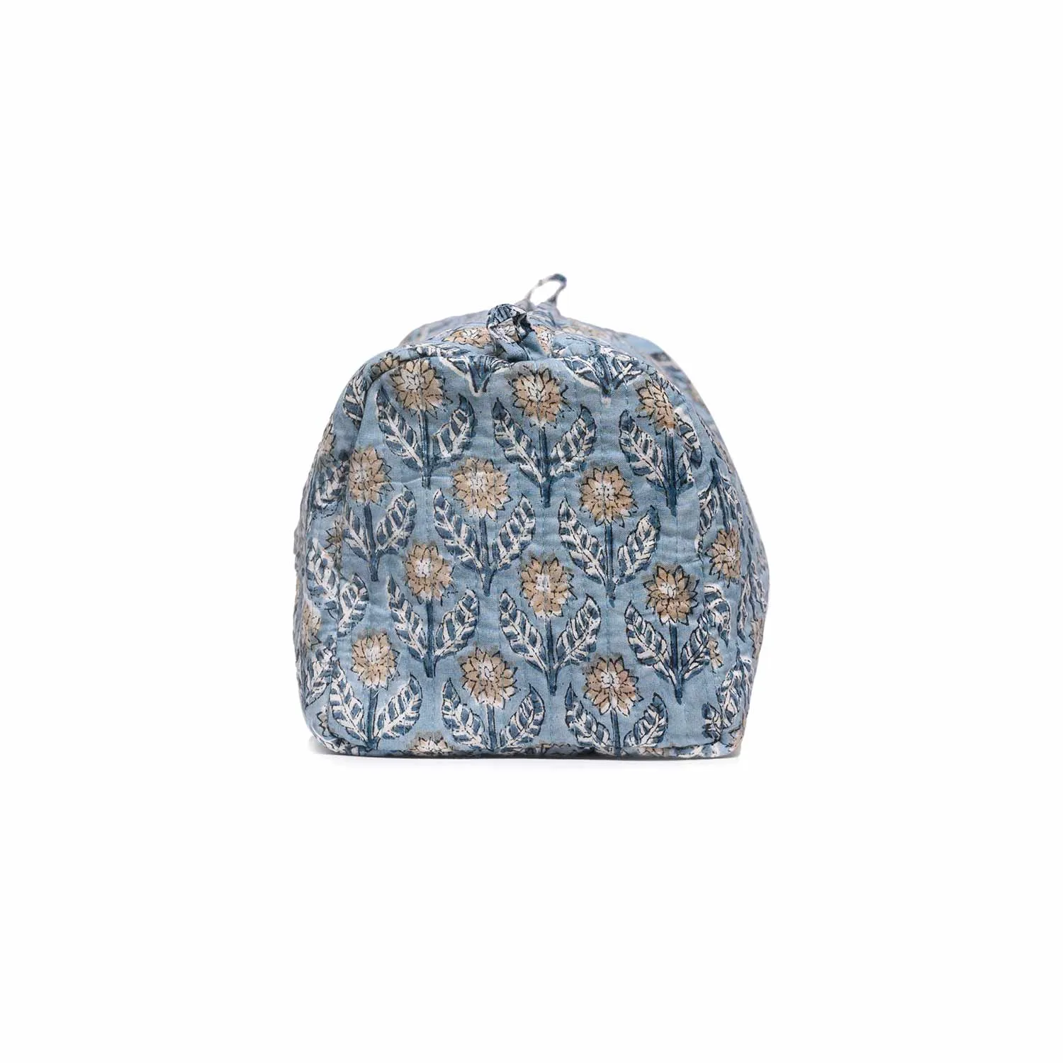 GREY FLOWER BUTTA QUILTED TOILETRY POUCH