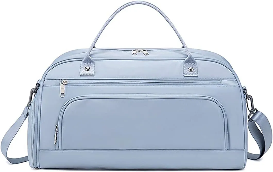 Gym Bags Style Fashionable Large Capacity Dry and Wet Separation Sport Gym Bag for Women (Color : Blue) (Blue)