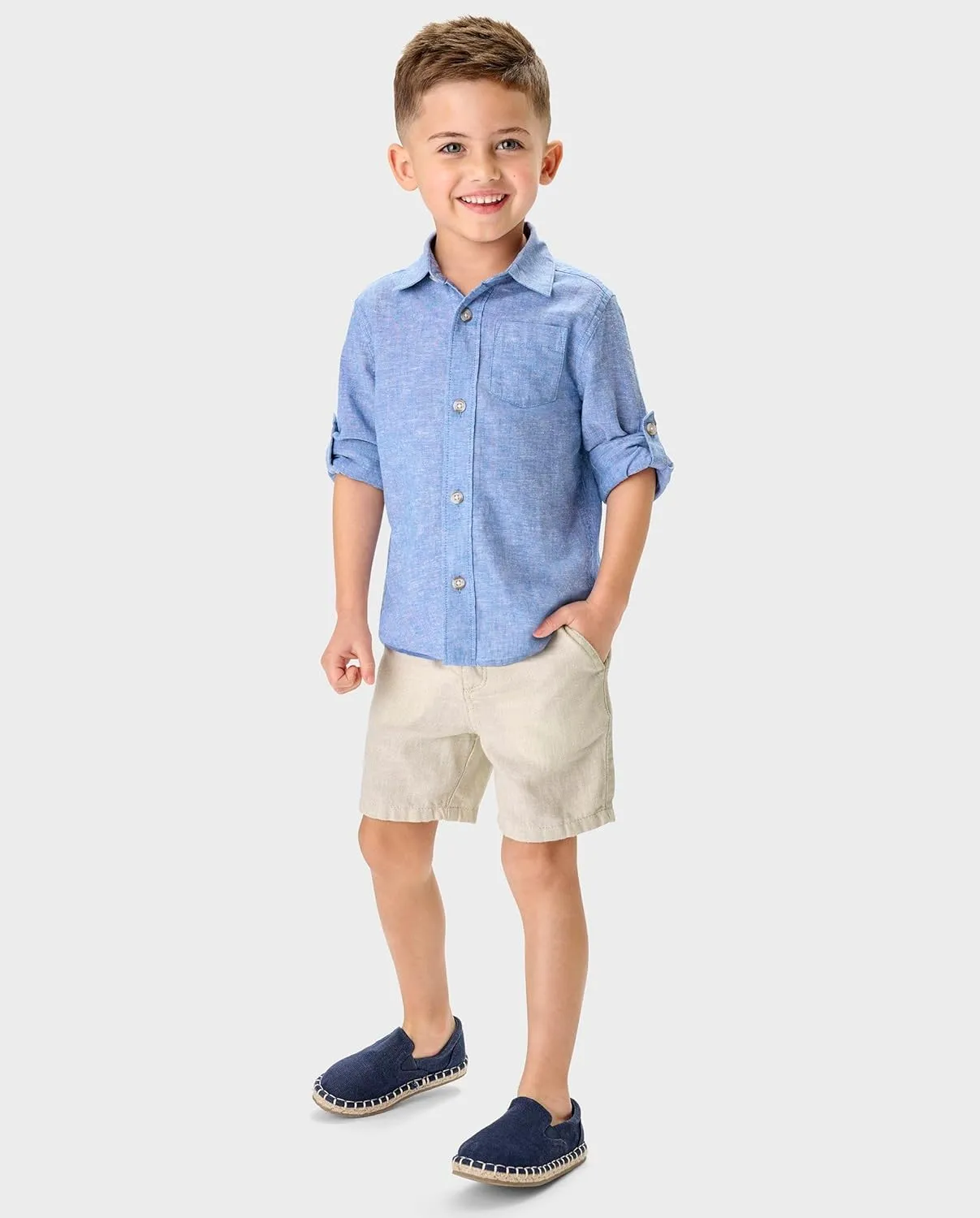 Gymboree Boys' and Toddler Linen Chino Shorts