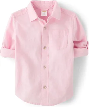 Gymboree,and Toddler Long Sleeve Button Up Shirts,Simple Pink,2T
