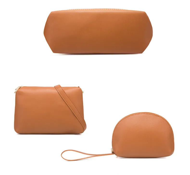 H1753 - Retro 4Pc Women's Rivet Handbag Set