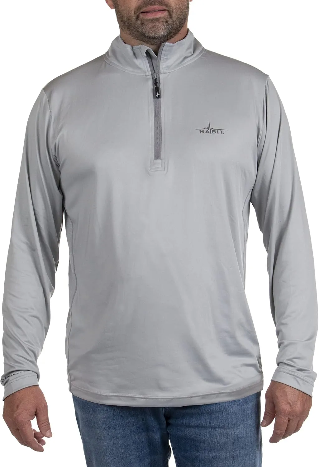 HABIT Men's Black Fork Mountain Trail 1/4 Zip Performance Layer