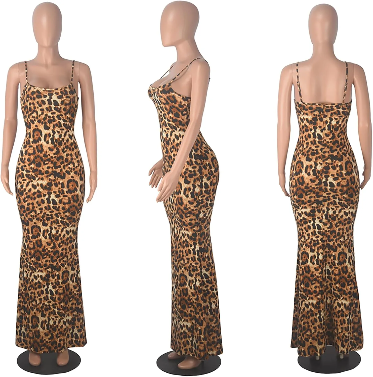 Hafailia Women's Casual Soft Lounge Long Slip Dress Sexy Sleeveless Bodycon Maxi Dresses Evening Formal Cocktail