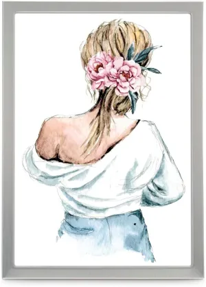 Hama Picture Frame 10 x 15 cm (Photo Frame, Portrait Frame, Portrait Format, Landscape Format, for Hanging or Standing, Velvet Backing, Glass Pane, Picture Size 10 x 15 cm) Silver