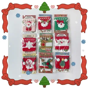 handicroft crochet christmas drawstring pouch *ੈ✩‧₊˚🎅🏻🎄🦌
