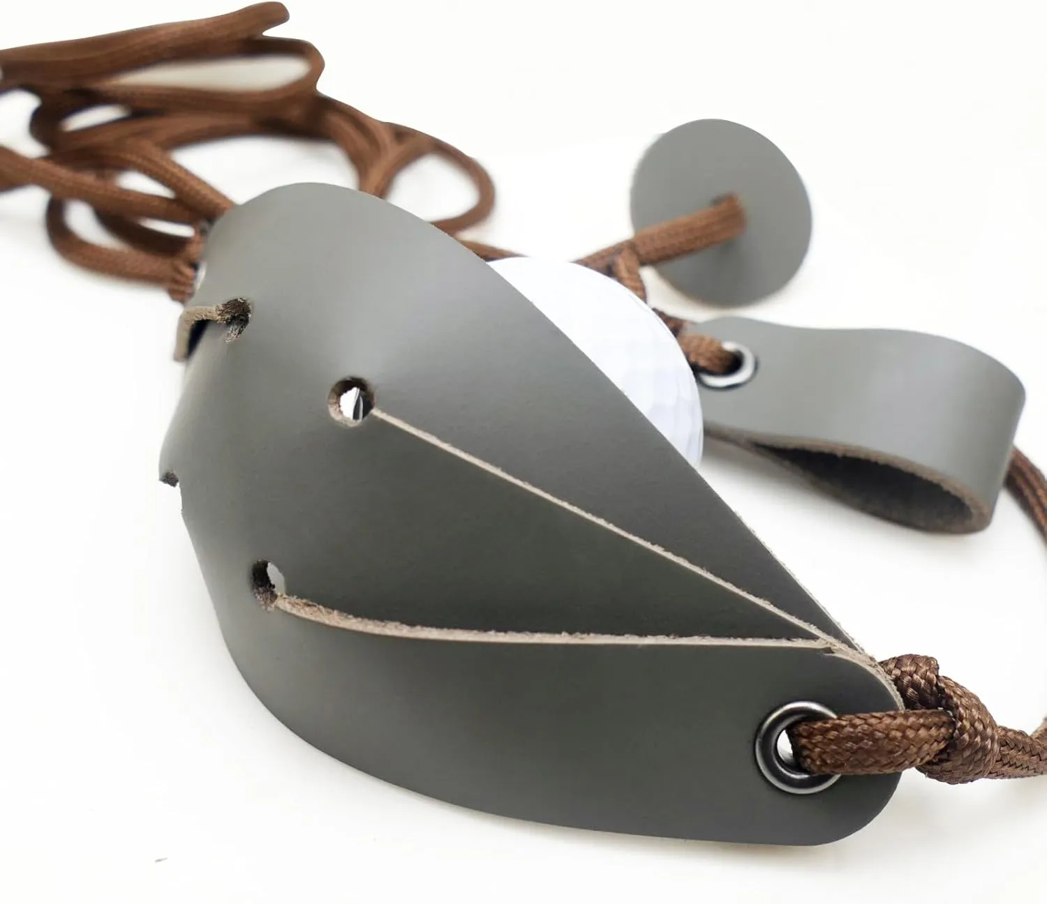 Handmade Leather Throwing Sling Old-Fashioned Slingshot Rock Sling