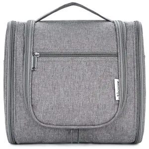 Hanging Toiletry Bag for Women Travel Makeup Bag Organizer Toiletries Bag Men for Cosmetics Essentials Accessories (Large, Grey)