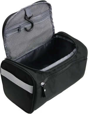 Hanging Travel Toiletry Bag Organizer & Bathroom Hygiene Dopp Kit with Hook for Traveling Accessories Toiletries Bathroom Shaving & Makeup for Men and Woman - Black