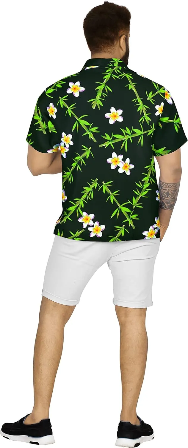 HAPPY BAY Men's Hawaiian Shirt Summer Caribbean