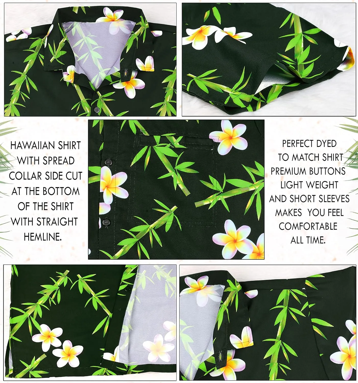 HAPPY BAY Men's Hawaiian Shirt Summer Caribbean