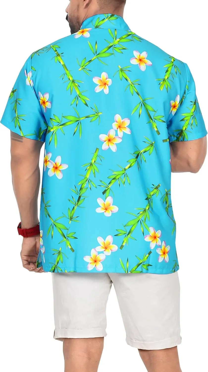 HAPPY BAY Men's Hawaiian Shirt Summer Caribbean