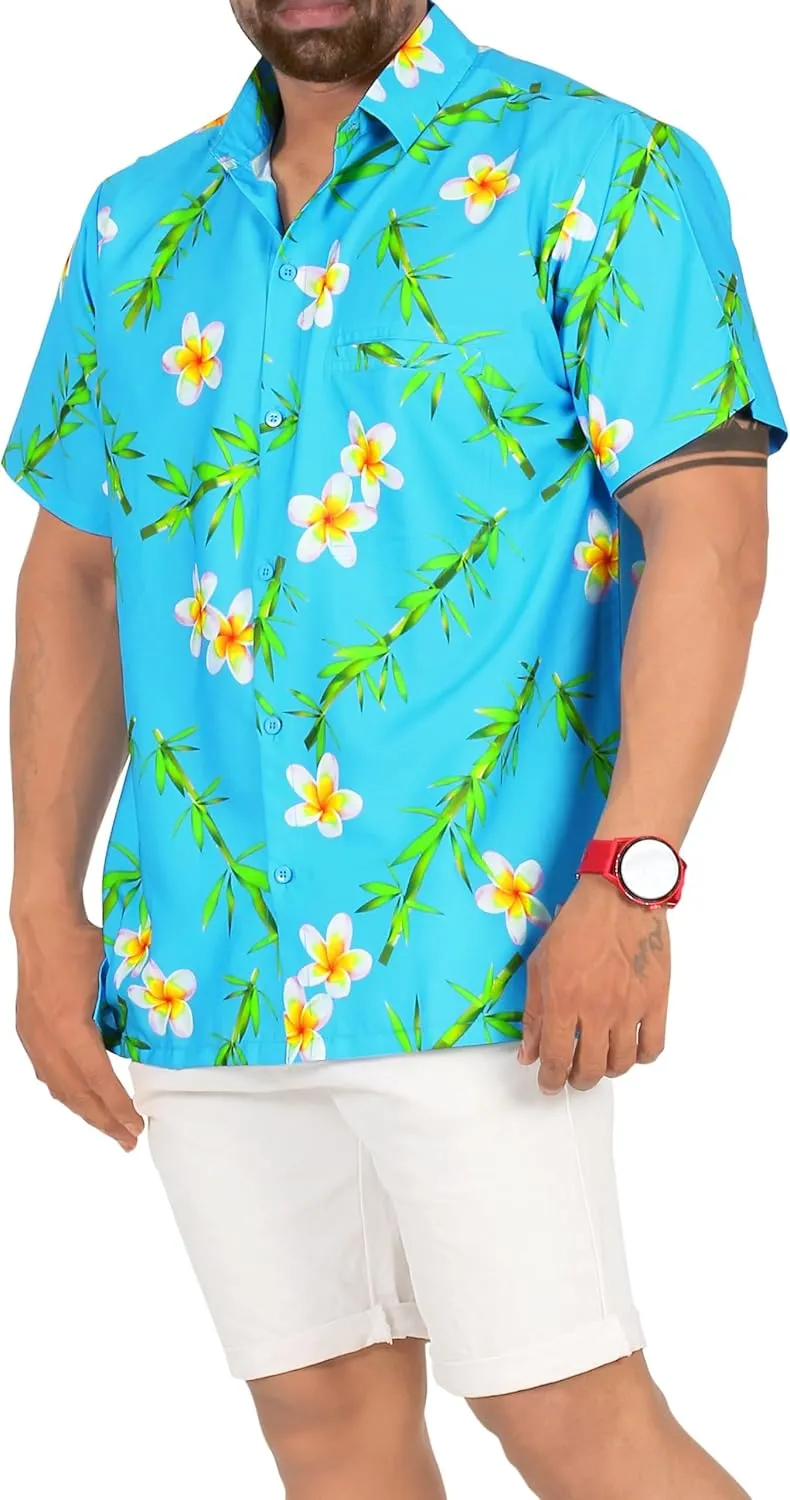 HAPPY BAY Men's Hawaiian Shirt Summer Caribbean