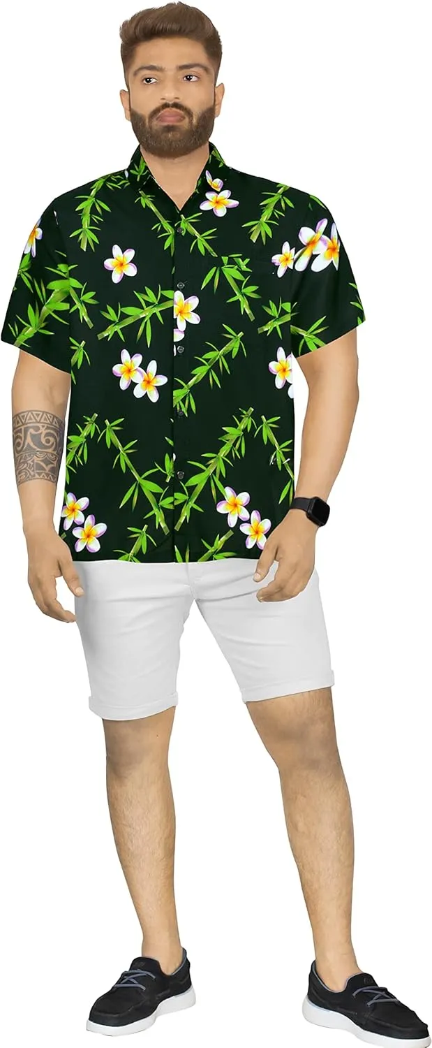 HAPPY BAY Men's Hawaiian Shirt Summer Caribbean