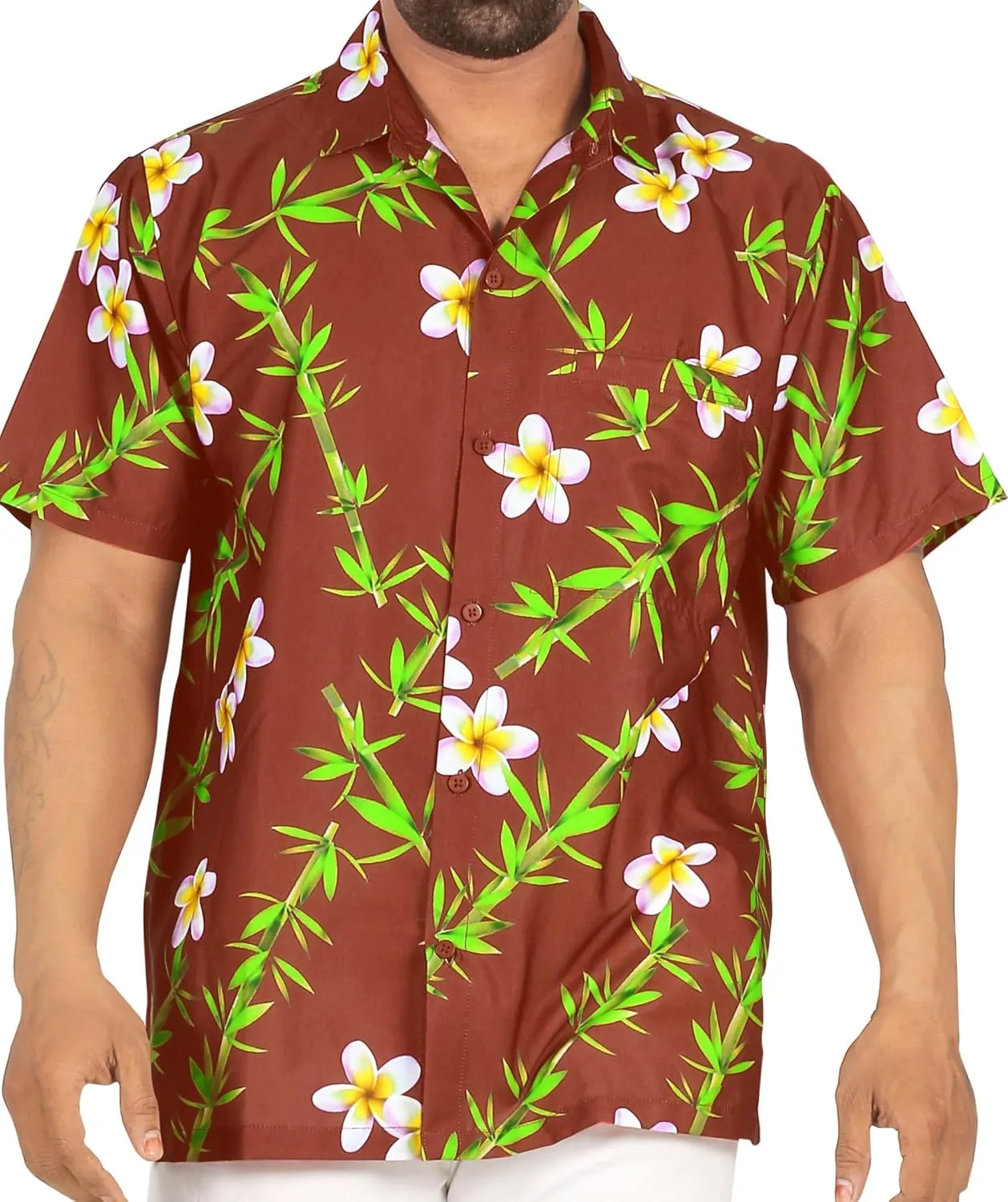 HAPPY BAY Men's Hawaiian Shirt Summer Caribbean