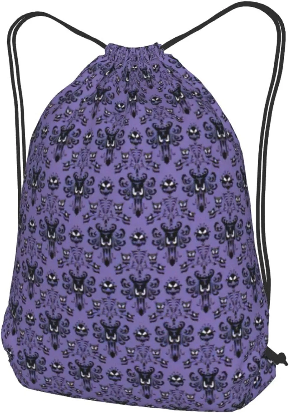 Haunted Mansion Drawstring Cinch Backpack Polyester Sack Pack String Bag For Hiking Camping Adventure