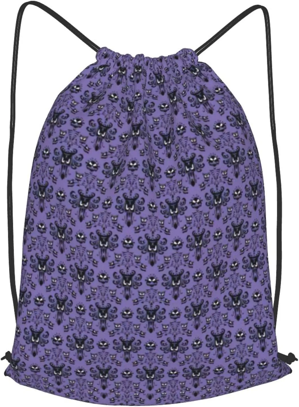 Haunted Mansion Drawstring Cinch Backpack Polyester Sack Pack String Bag For Hiking Camping Adventure