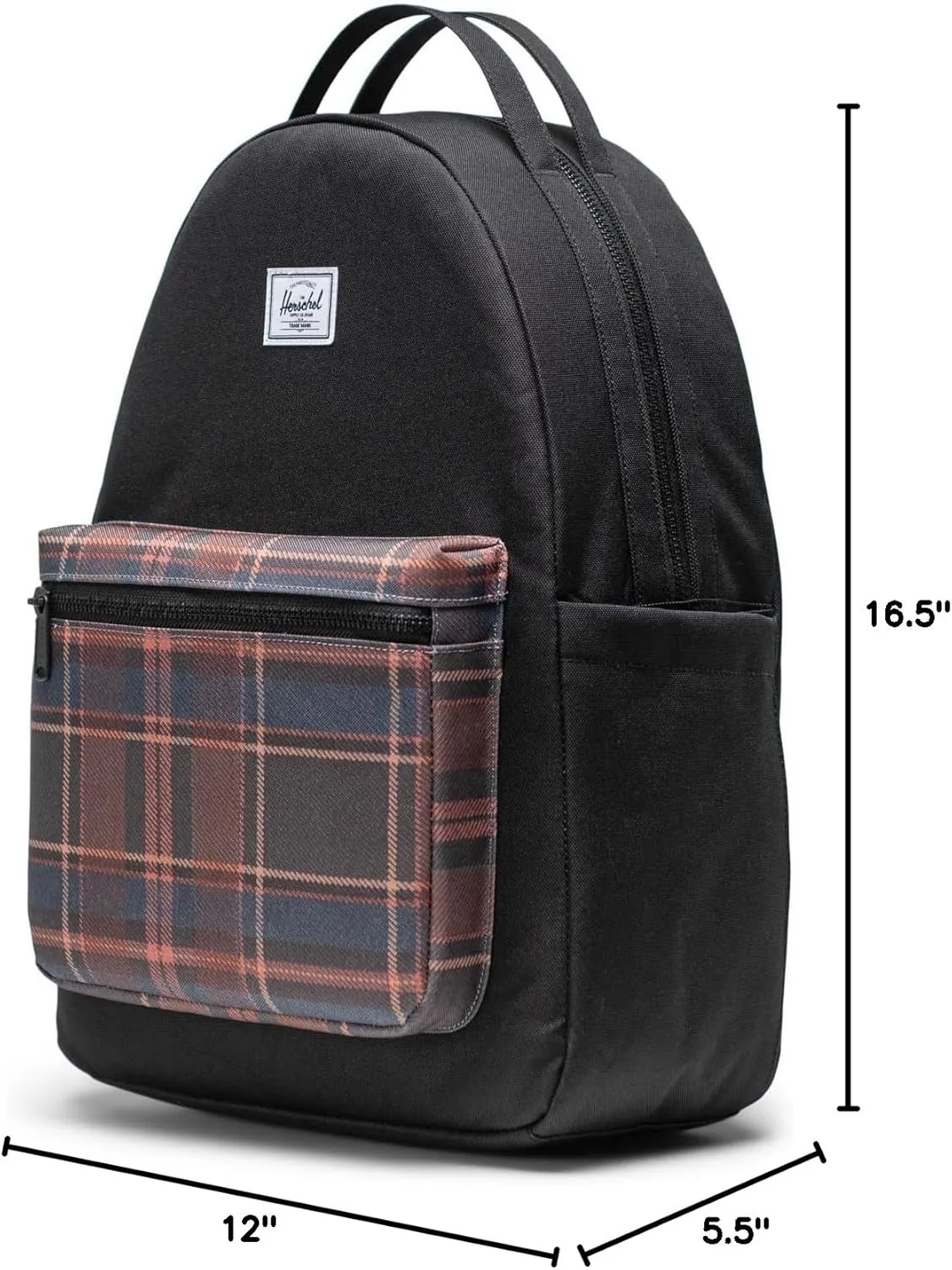 Herschel Nova Backpack, Black Winter Plaid