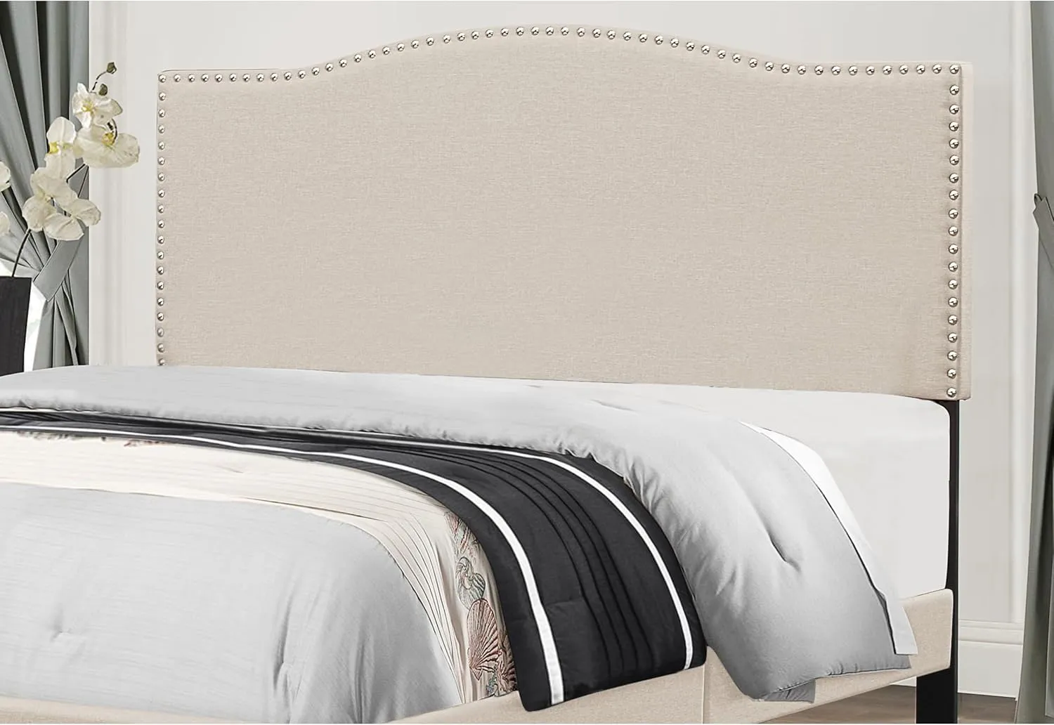 Hillsdale Furniture Kiley Headboard Without Frame Full/Queen Linen Beige
