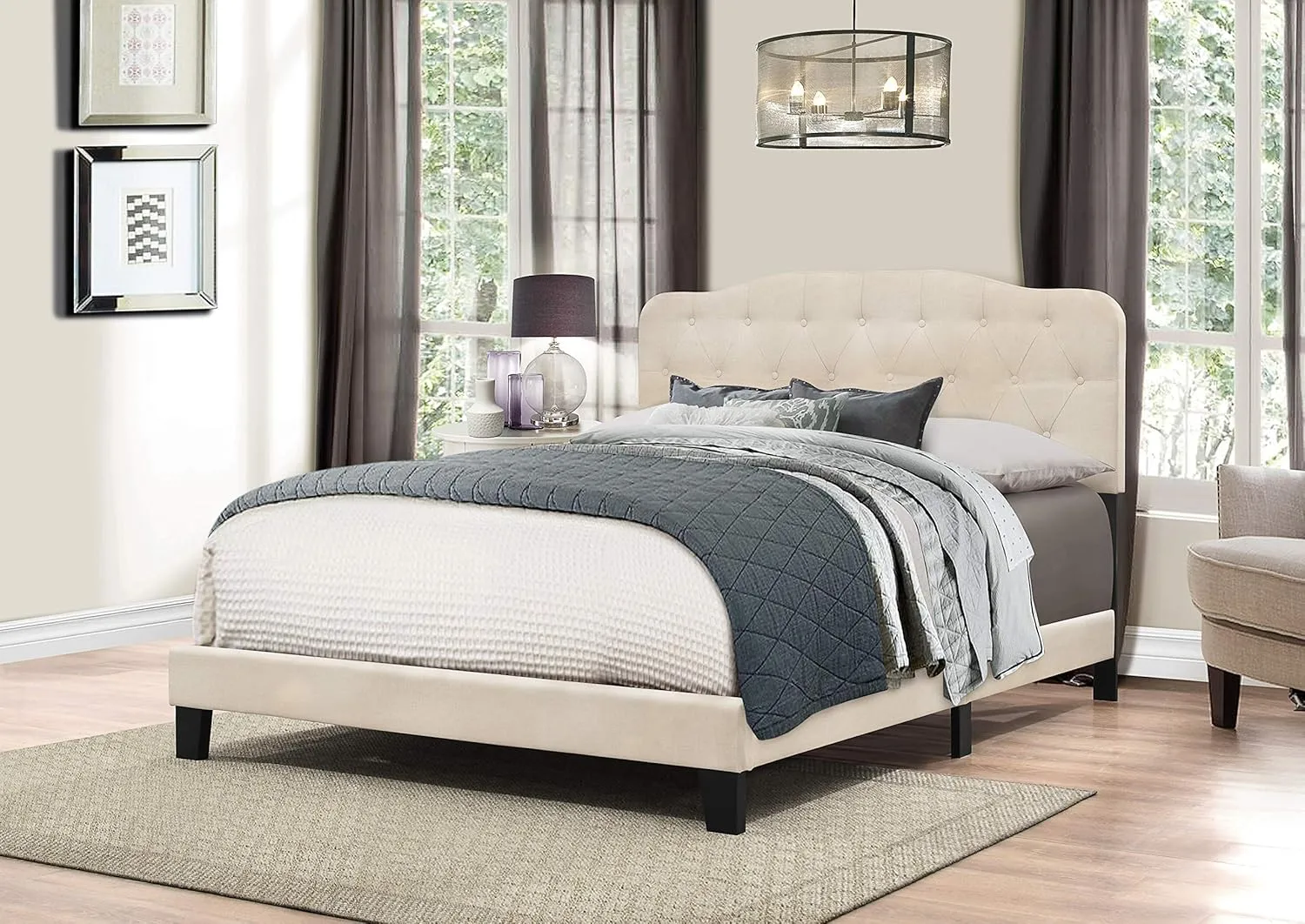 Hillsdale Furniture Nicole Bed in One, Full, Linen