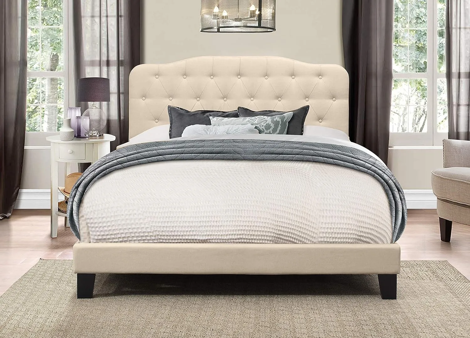 Hillsdale Furniture Nicole Bed in One, Full, Linen