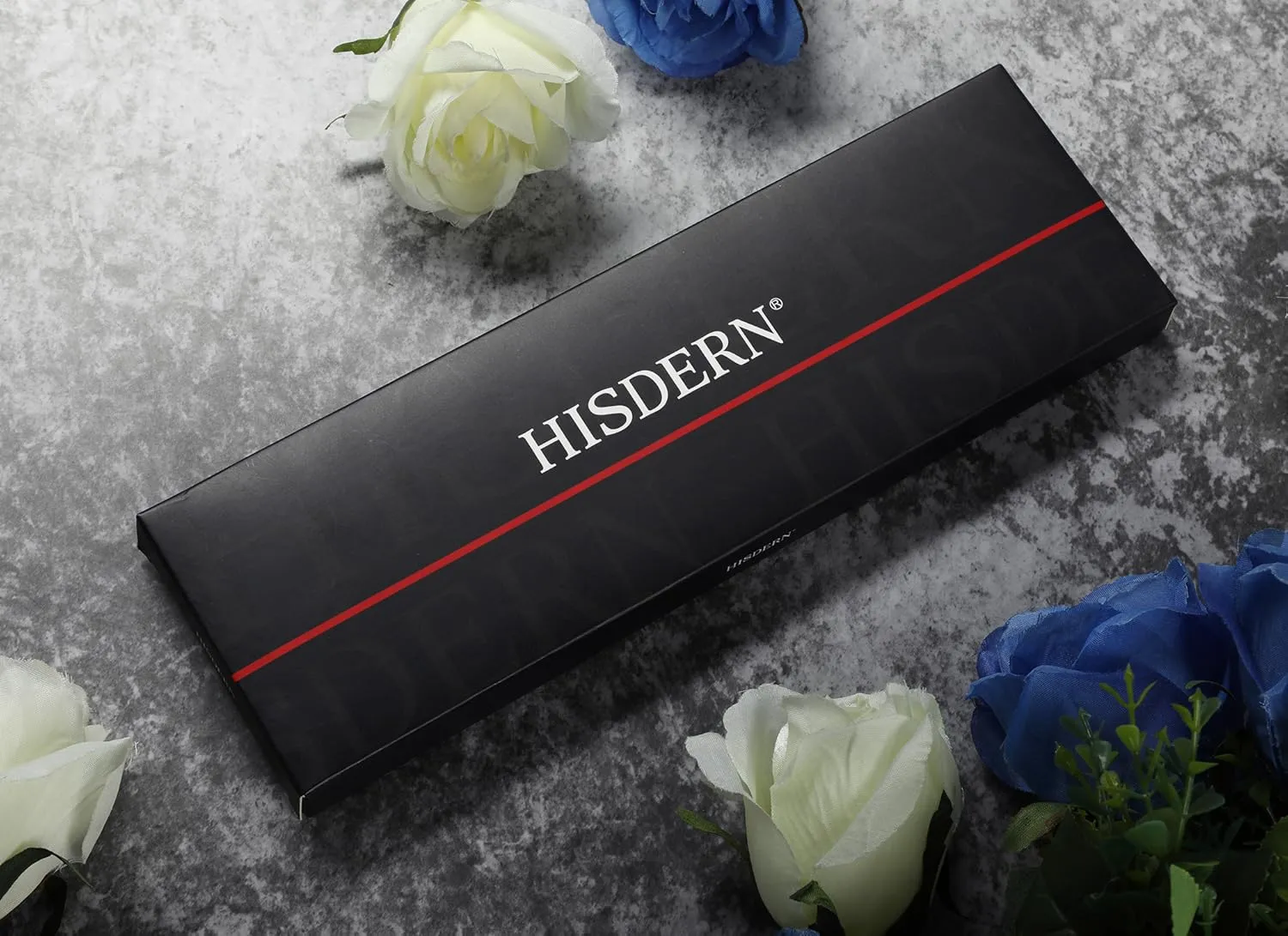 HISDERN Ties for Men Solid Houndstooth Neckties Handkerchief Formal Business Tie & Pocket Square Set Wedding Party