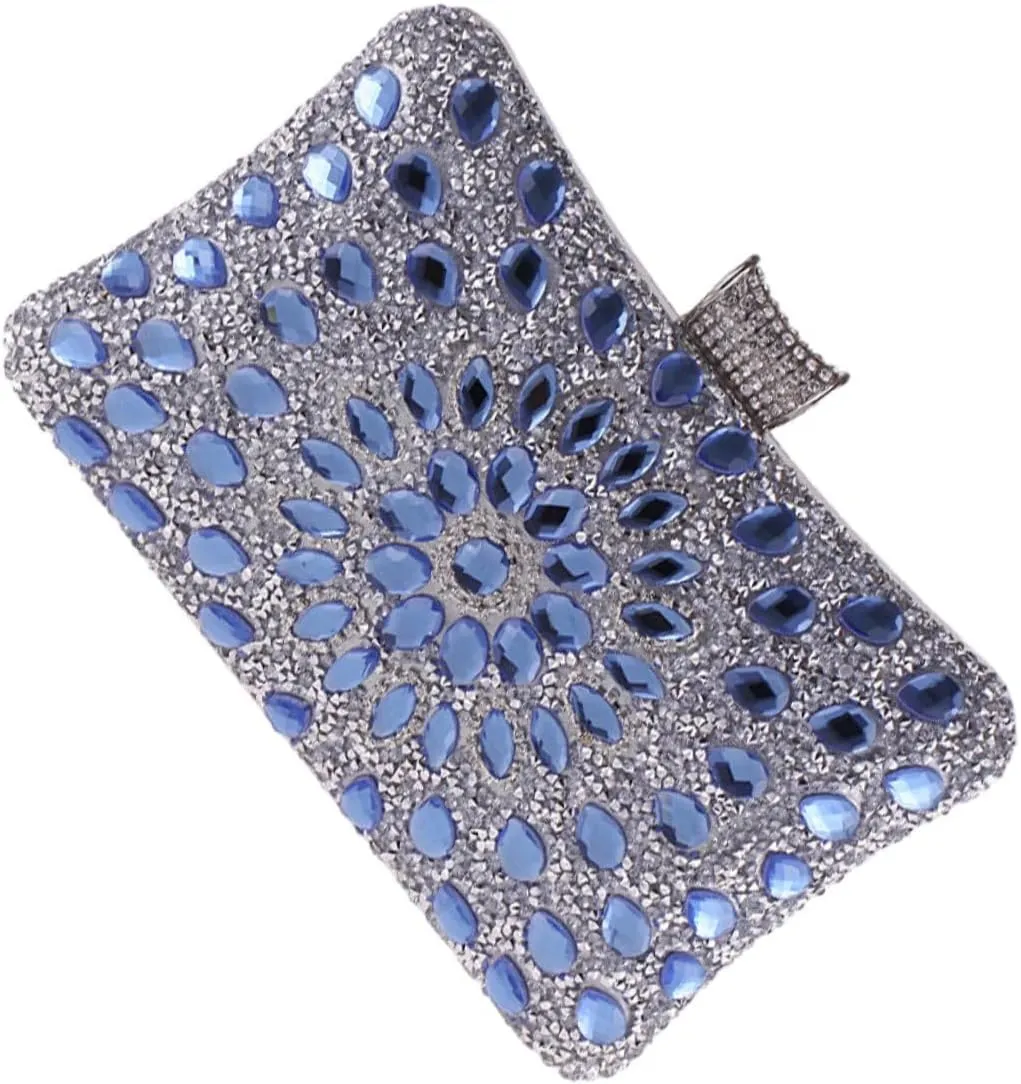 Homoyoyo Classic Evening Clutch Bag Women's Handbag Rhinestone Embellished Clutch for Wedding Banquet Party