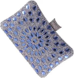 Homoyoyo Classic Evening Clutch Bag Women's Handbag Rhinestone Embellished Clutch for Wedding Banquet Party