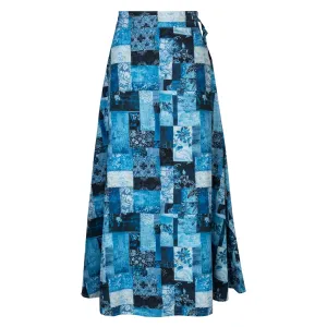 Honeyseed Blue Patchwork 36" Skirt