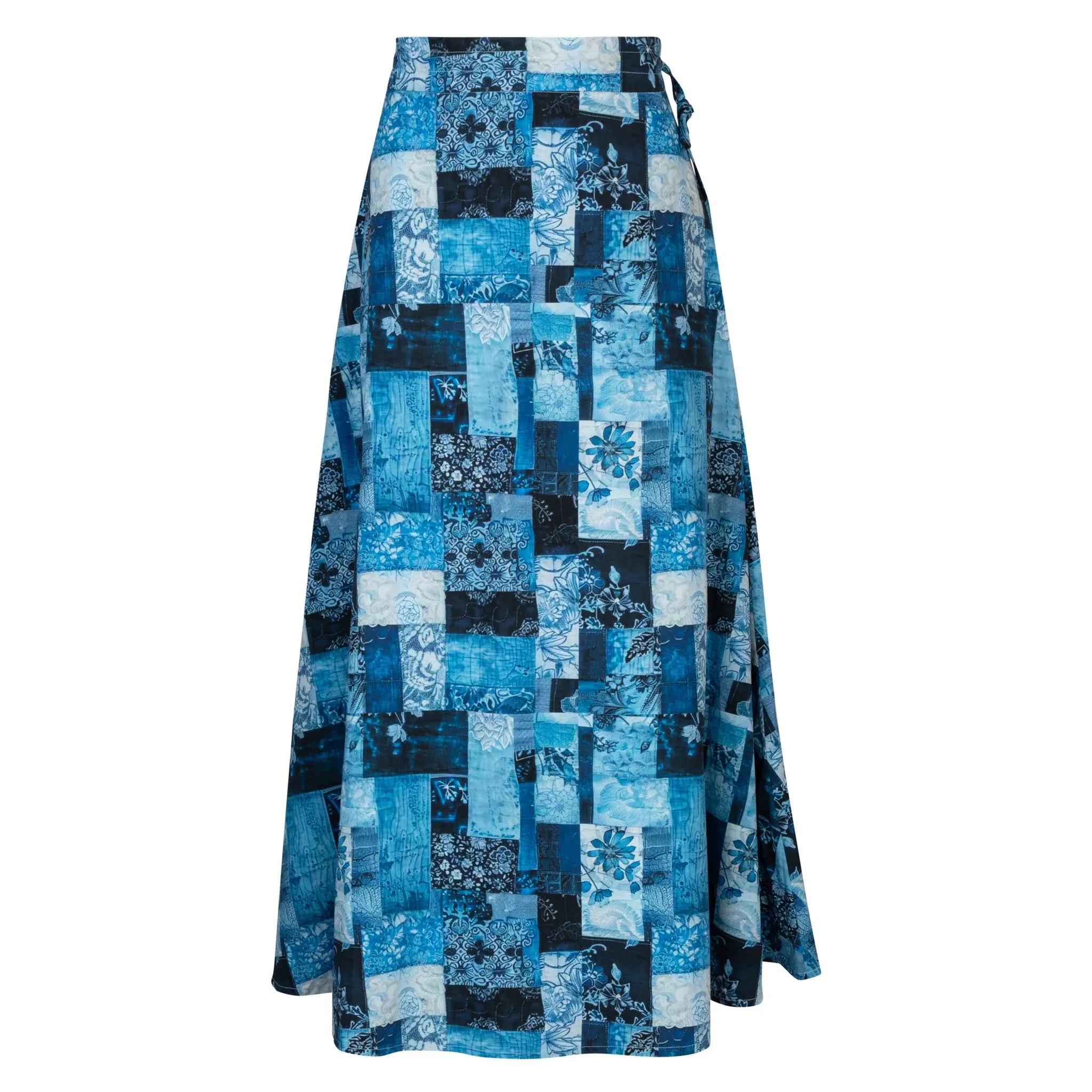 Honeyseed Blue Patchwork 36" Skirt