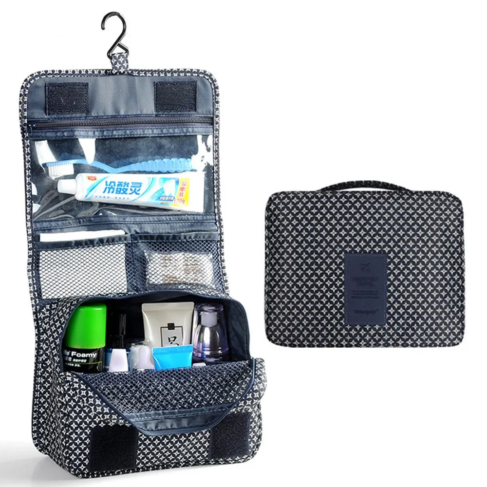Hooloopie Hanging Toiletry Bags Travel Kit Cosmetics Bags Makeup Pouch for Travel Organization with Hook (Leopard Print)