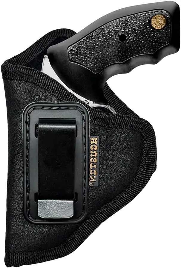 HOUSTON Gun Holsters - Nobuck ECO Leather Concealed Carry - .38, Smith & Wesson, Charter, Rossi, Taurus, Revolvers 5 Shots
