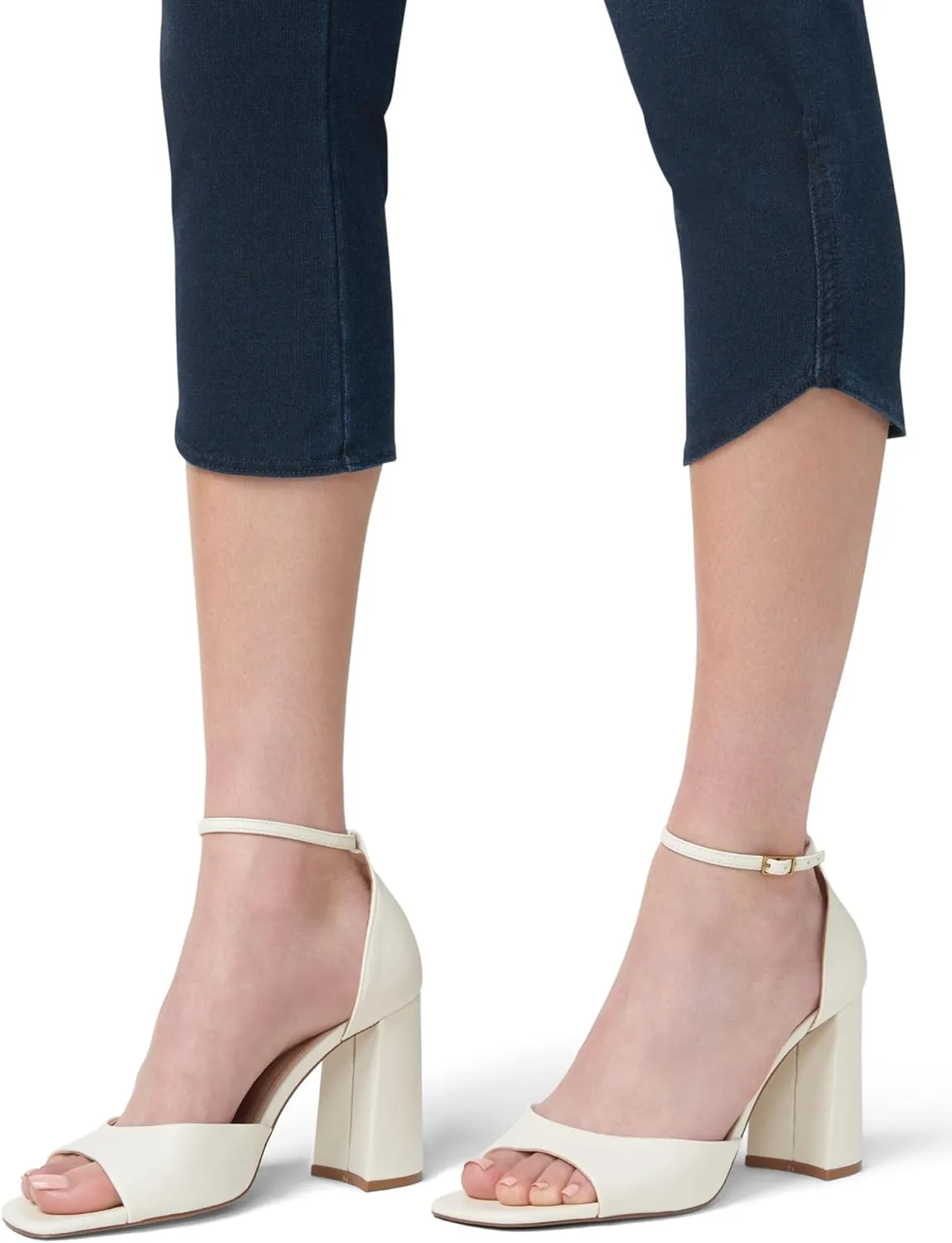 HUE Women's Super Soft Stretch High Rise Denim Capri Leggings with Tulip Hem, No Side Seams