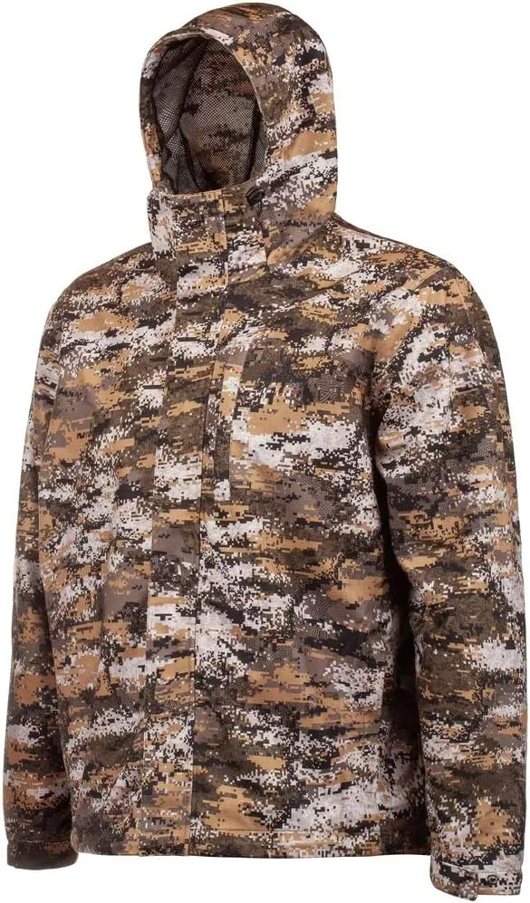 Huntworth Winsted Men's Tricot Waterproof Hunting Jacket, Disruption Camo, X-Large