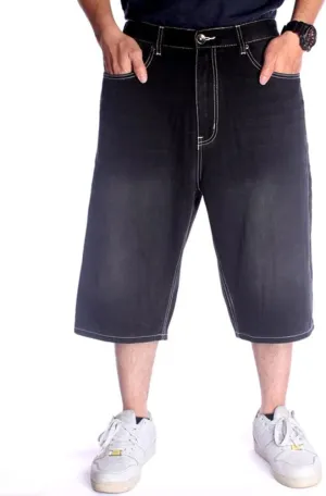 IDEALSANXUN Baggy Jean Shorts for Men Jorts Casual Loose Fit Long Denim Shorts