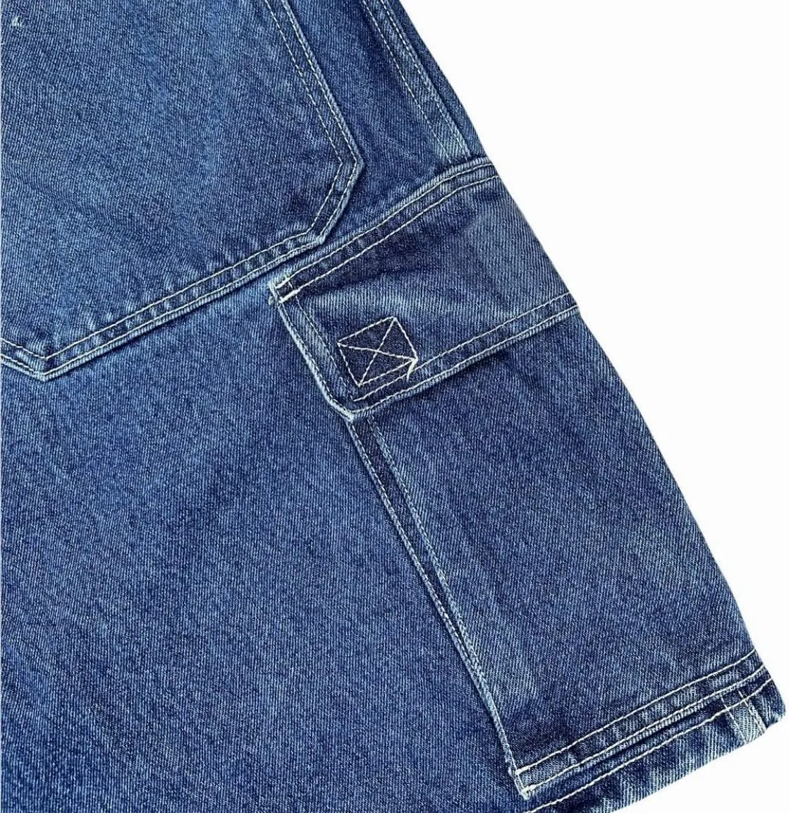 IDEALSANXUN Baggy Jean Shorts for Men Jorts Casual Loose Fit Long Denim Shorts