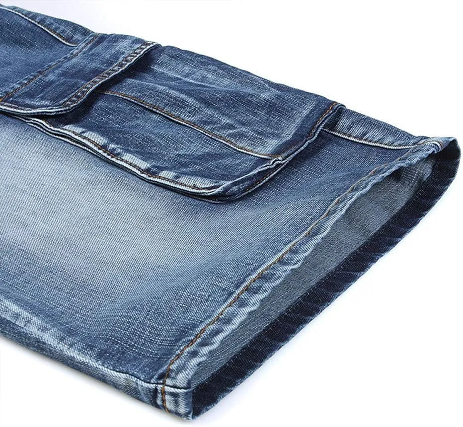 IDEALSANXUN Baggy Jean Shorts for Men Jorts Casual Loose Fit Long Denim Shorts