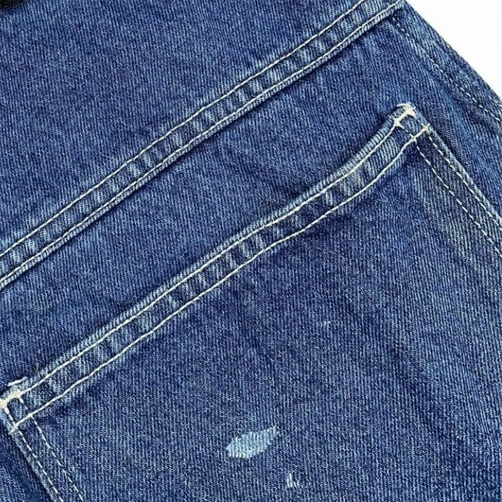 IDEALSANXUN Baggy Jean Shorts for Men Jorts Casual Loose Fit Long Denim Shorts