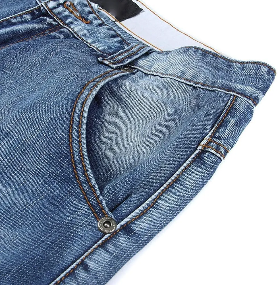 IDEALSANXUN Baggy Jean Shorts for Men Jorts Casual Loose Fit Long Denim Shorts
