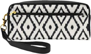 Illusory Geometrics Travel Toiletry Bag for Women Men Lightweight Small Cosmetic Makeup Bag Organizer Portable Storage Zipper Shaving Bags With Handle for Toiletries Shaving Accessories