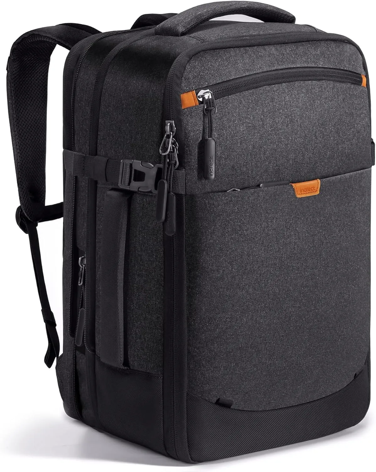 Inateck 17-20L Expandable Carry on Travel Laptop Backpack for Airline Approved, Splash-resistant 3-Way Cabin Luggage for Low-cost/Budget Airlines, Compatible with 14-Inch Laptops, Black