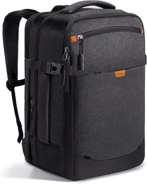 Inateck 17-20L Expandable Carry on Travel Laptop Backpack for Airline Approved, Splash-resistant 3-Way Cabin Luggage for Low-cost/Budget Airlines, Compatible with 14-Inch Laptops, Black