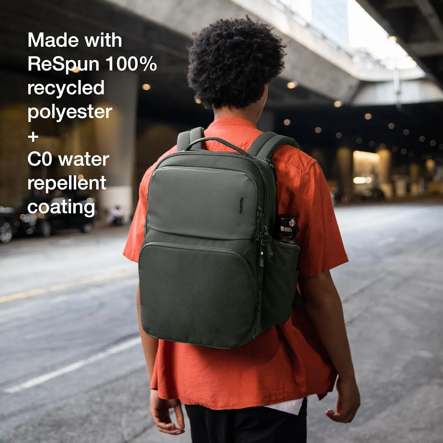Incase A.R.C. Commuter Pack - Business Travel Backpack for Men & Women - Lightweight Carry On Laptop Bag for 16-inch MacBook Computer or iPad - TSA Approved (17.5in x 11.4in x 6.2in, 19.5L) Smoked Ivy