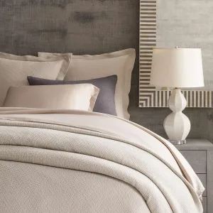 Interlaken Sand Matelasse Coverlet, King Size, Neutral Solid Pattern