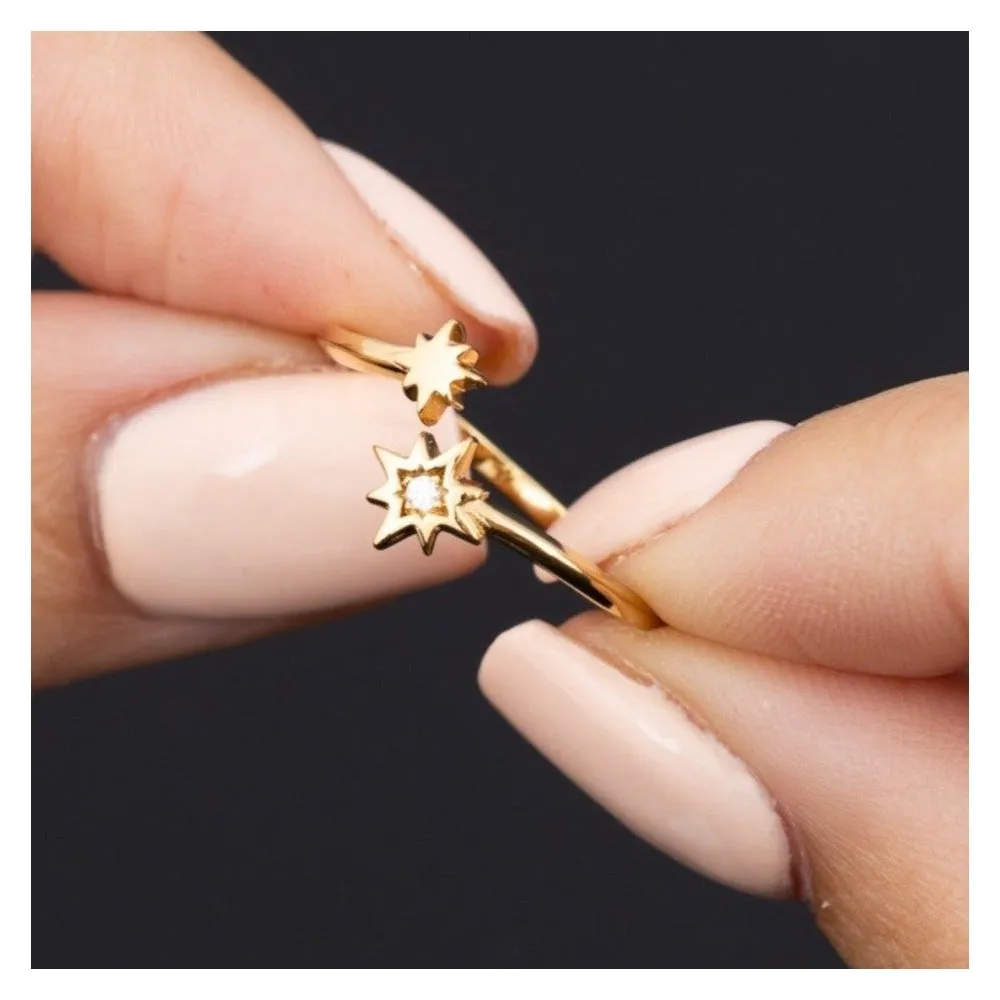 Interstellar Star Open Ring - Gold - SPG-371
