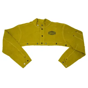 IRONCAT 7000 Cowhide Leather Welding Cape Sleeve - Golden Yellow, Medium Size Cape Jacket with Heat Resistance. Welding Gears