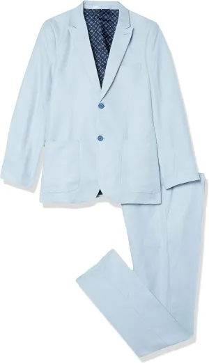 Isaac Mizrahi Slim Fit Boy's Chambray Linen Blend Suit